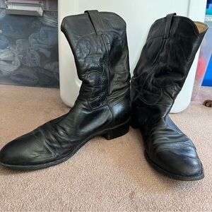 Justin 1879 Leather Mid-Calf Cowboy Boots